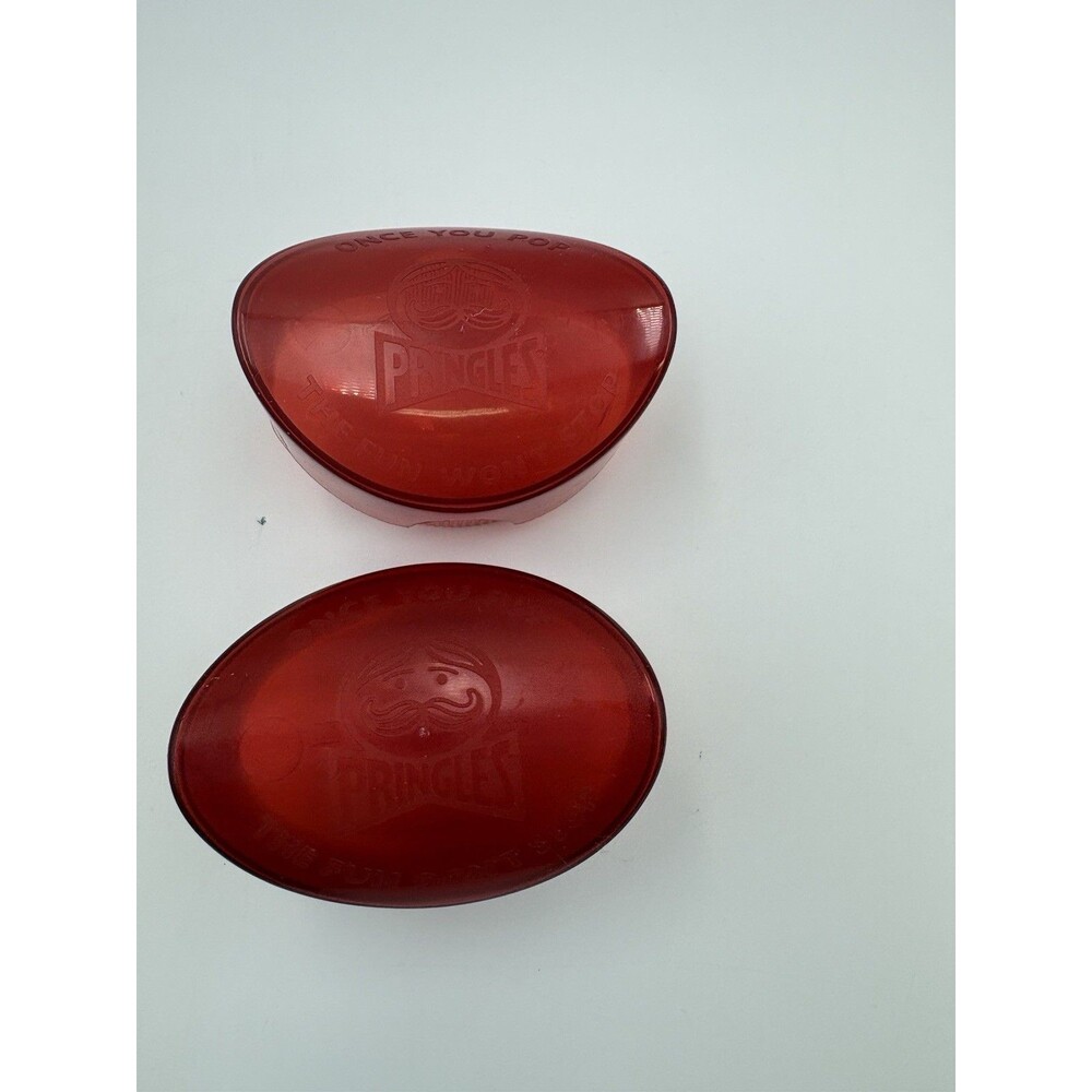 Vintage RED- Pringles Chip Container-Once You Pop The Fun Won't Stop (2)